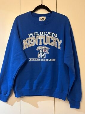 Vintage Lee Men's Kentucky Wildcats Royal Blue Crewneck Sweatshirt XL